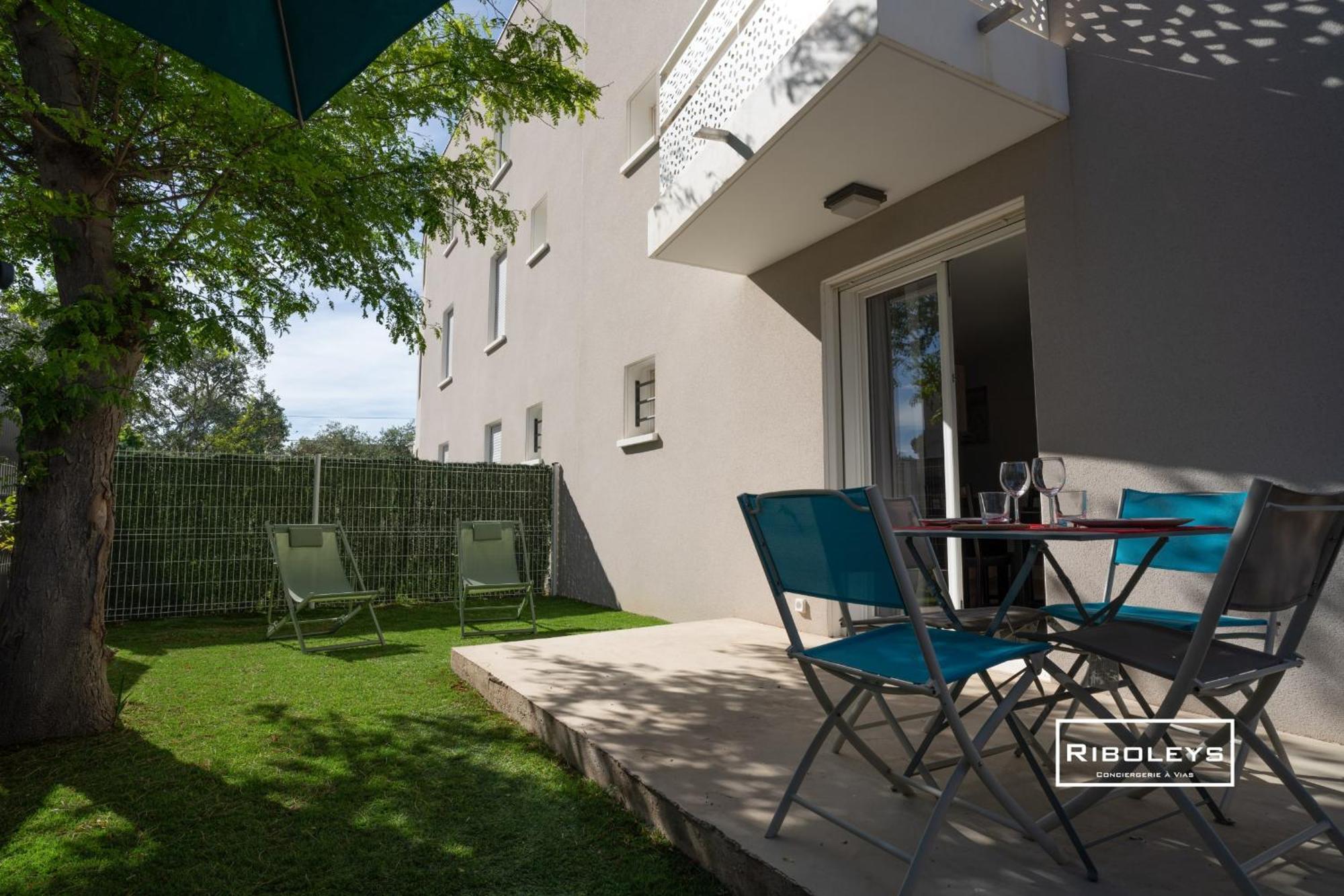 Vias-Plage - Superbe T1 A 100M De La Plage Exterior foto